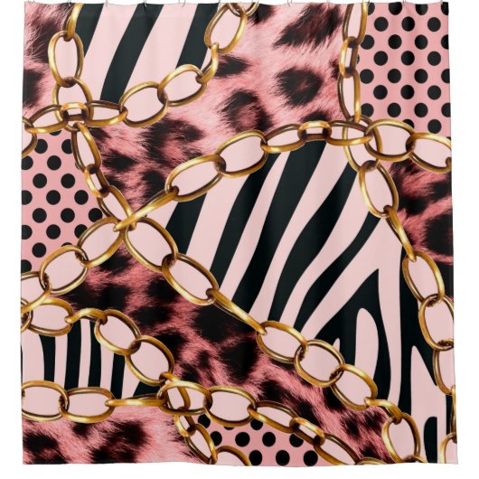 Leopard Pattern, Leopard Print, Animal print, Douchegordijn (Voorkant)