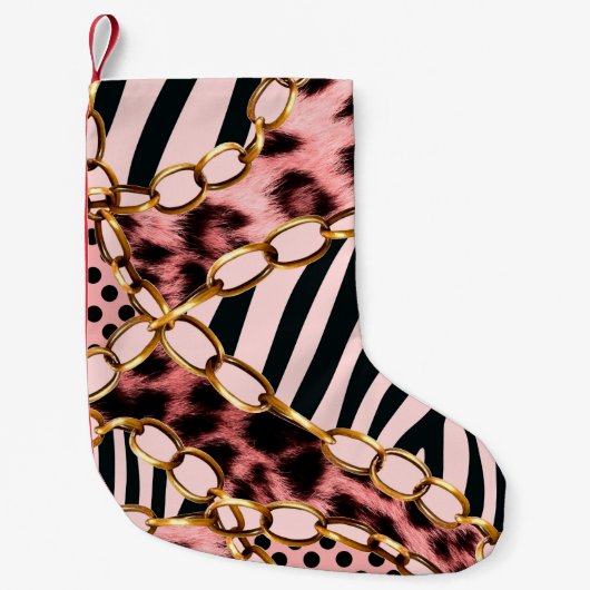 Leopard Pattern, Leopard Print, Animal print, Kleine Kerstsok (Voorkant)