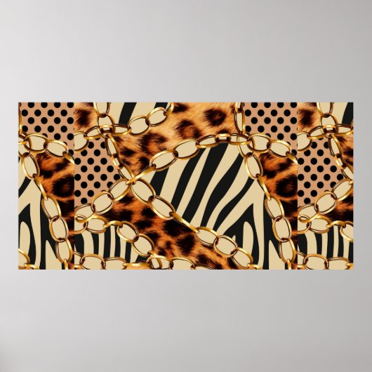 Leopard Pattern, Leopard Print, Animal print, Poster (Voorkant)