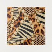 Leopard Pattern, Leopard Print, Animal print, Wandkleed (Voorkant (horizontaal))
