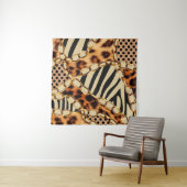 Leopard Pattern, Leopard Print, Animal print, Wandkleed (In situ)