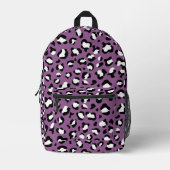 Leopard Pattern, Leopard Spots, Paarse Leopard Bedrukte Rugzak (Voorkant)