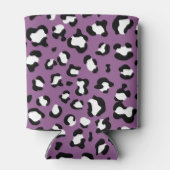 Leopard Pattern, Leopard Spots, Paarse Leopard Blikjeskoeler (Achterkant)