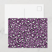 Leopard Pattern, Leopard Spots, Paarse Leopard Briefkaart (Voorkant / Achterkant)