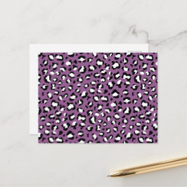 Leopard Pattern, Leopard Spots, Paarse Leopard Briefkaart