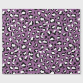 Leopard Pattern, Leopard Spots, Paarse Leopard Cadeaupapier (Vlak)