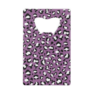 Leopard Pattern, Leopard Spots, Paarse Leopard Creditkaart Flessenopener