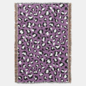Leopard Pattern, Leopard Spots, Paarse Leopard Deken (Voorkant Verticaal)