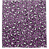 Leopard Pattern, Leopard Spots, Paarse Leopard Douchegordijn (Voorkant)