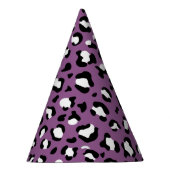 Leopard Pattern, Leopard Spots, Paarse Leopard Feesthoedjes (Rechts)
