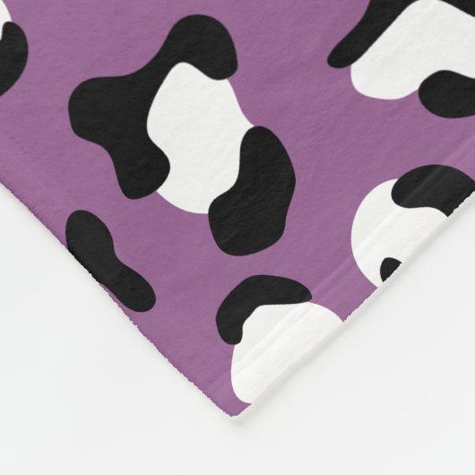 Leopard Pattern, Leopard Spots, Paarse Leopard Fleece Deken (Hoek)