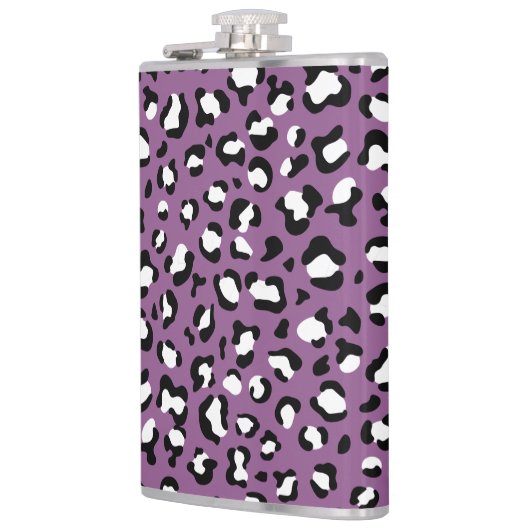 Leopard Pattern, Leopard Spots, Paarse Leopard Heupfles (Links)