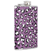 Leopard Pattern, Leopard Spots, Paarse Leopard Heupfles (Rechts)