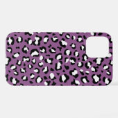 Leopard Pattern, Leopard Spots, Paarse Leopard iPhone Hoesje (Achterkant horizontaal)