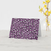 Leopard Pattern, Leopard Spots, Paarse Leopard Kaart (Gele Bloem)