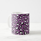 Leopard Pattern, Leopard Spots, Paarse Leopard Koffiemok (Voorkant links)