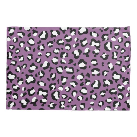 Leopard Pattern, Leopard Spots, Paarse Leopard Kussensloop (Achterkant)