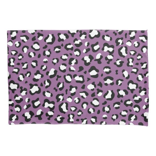 Leopard Pattern, Leopard Spots, Paarse Leopard Kussensloop (Voorkant)