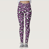 Leopard Pattern, Leopard Spots, Paarse Leopard Leggings (Voorkant)