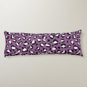 Leopard Pattern, Leopard Spots, Paarse Leopard Lichaamskussen (Achterkant)