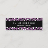 Leopard Pattern, Leopard Spots, Paarse Leopard Mini Visitekaartje (Voorkant)