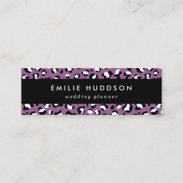 Leopard Pattern, Leopard Spots, Paarse Leopard Mini Visitekaartje