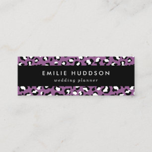 Leopard Pattern, Leopard Spots, Paarse Leopard Mini Visitekaartje