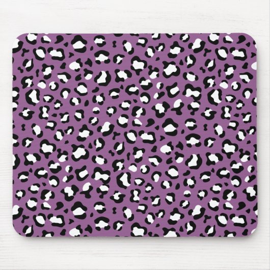 Leopard Pattern, Leopard Spots, Paarse Leopard Muismat (Voorkant)