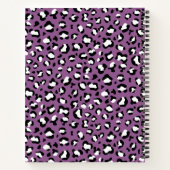 Leopard Pattern, Leopard Spots, Paarse Leopard Notitieboek (Achterkant)