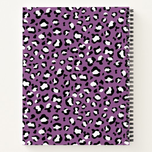 Leopard Pattern, Leopard Spots, Paarse Leopard Notitieboek (Achterkant)