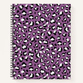Leopard Pattern, Leopard Spots, Paarse Leopard Notitieboek (Voorkant)