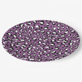 Leopard Pattern, Leopard Spots, Paarse Leopard Papieren Bordje (Gekanteld)