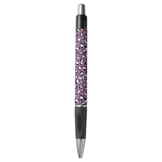 Leopard Pattern, Leopard Spots, Paarse Leopard Pen (Voorkant Verticaal)