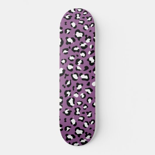 Leopard Pattern, Leopard Spots, Paarse Leopard Persoonlijk Skateboard (Voorkant)