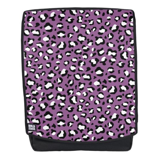 Leopard Pattern, Leopard Spots, Paarse Leopard Rugtassen (Voorkant)