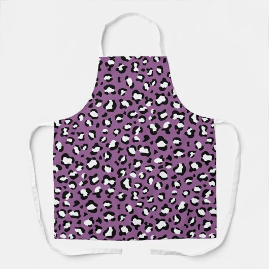 Leopard Pattern, Leopard Spots, Paarse Leopard Schort (Voorkant)