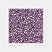 Leopard Pattern, Leopard Spots, Paarse Leopard Servet (Voorkant)