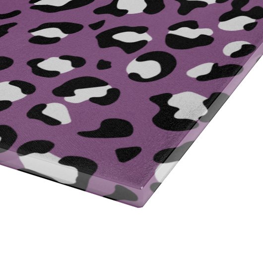 Leopard Pattern, Leopard Spots, Paarse Leopard Snijplank (Hoek)