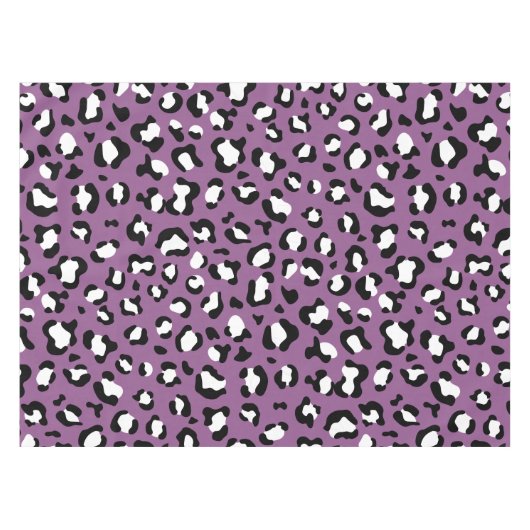 Leopard Pattern, Leopard Spots, Paarse Leopard Tafelkleed (Voorkant (Horizontaal))