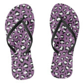 Leopard Pattern, Leopard Spots, Paarse Leopard Teenslippers (Voetbed)