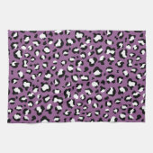 Leopard Pattern, Leopard Spots, Paarse Leopard Theedoek (Horizontaal)