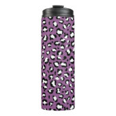 Leopard Pattern, Leopard Spots, Paarse Leopard Thermosbeker (Voorkant)