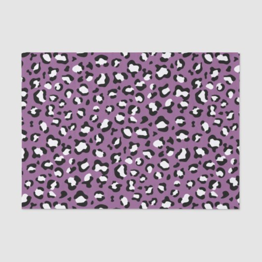 Leopard Pattern, Leopard Spots, Paarse Leopard Tissuepapier (Voorkant)