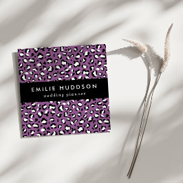 Leopard Pattern, Leopard Spots, Paarse Leopard Vierkante Visitekaartje