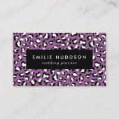 Leopard Pattern, Leopard Spots, Paarse Leopard Visitekaartje (Voorkant)