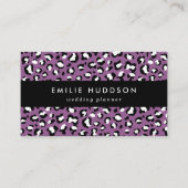 Leopard Pattern, Leopard Spots, Paarse Leopard Visitekaartje (Voorkant)