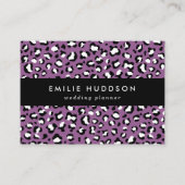 Leopard Pattern, Leopard Spots, Paarse Leopard Visitekaartje (Voorkant)