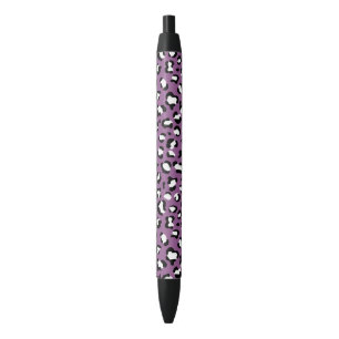 Leopard Pattern, Leopard Spots, Paarse Leopard Zwarte Inkt Pen
