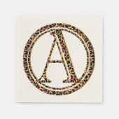 Leopard Pattern Letter A Servet (Voorkant)