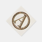 Leopard Pattern Letter A Servet (Hoek)